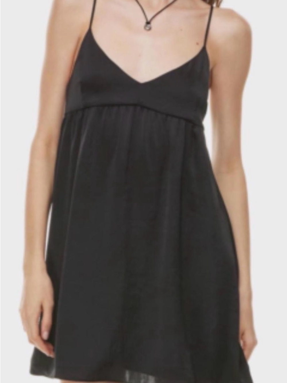Aritzia Wilfred black satin baby doll dress! - Picture 2 of 5